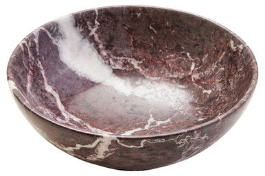 Red and White Marble Bowl | Marmore
