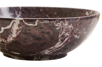 Red and White Marble Bowl | Marmore