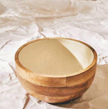 Mango Wood Round Serving Bowl | Kara