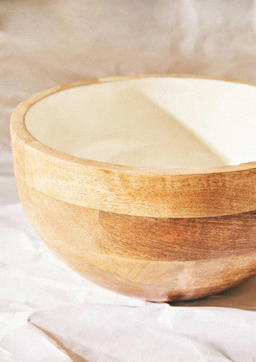 Mango Wood Round Serving Bowl | Kara