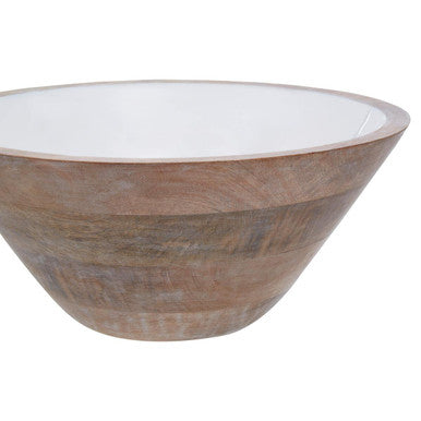 Mango Wood Medium Tapered Bowl | Kara