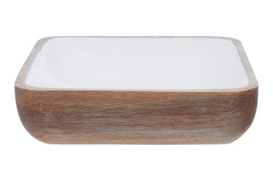 Medium Mango Wood Square Bowl | Kara