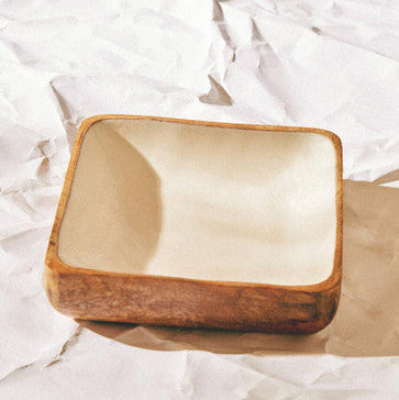 Medium Mango Wood Square Bowl | Kara