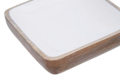Medium Mango Wood Square Bowl | Kara