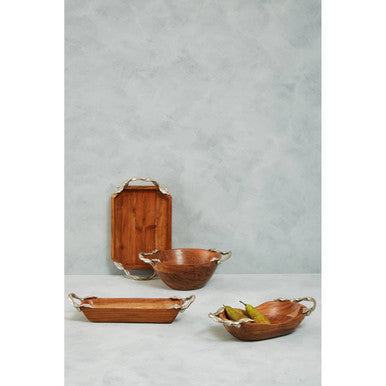 Acacia Wood Small Rectangular Tray | Vine