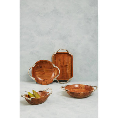 Acacia Wood Round Bowl | Vine