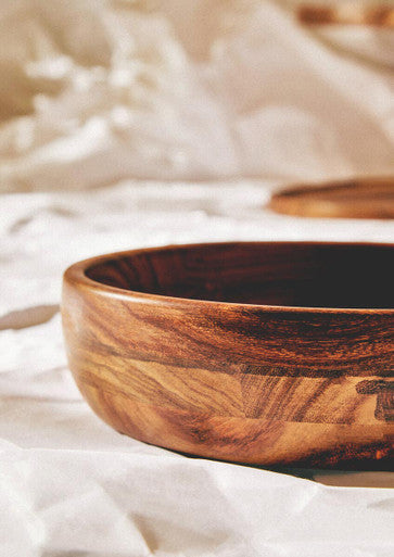 Round Sheesham Wood Salad Bowl | Rosi