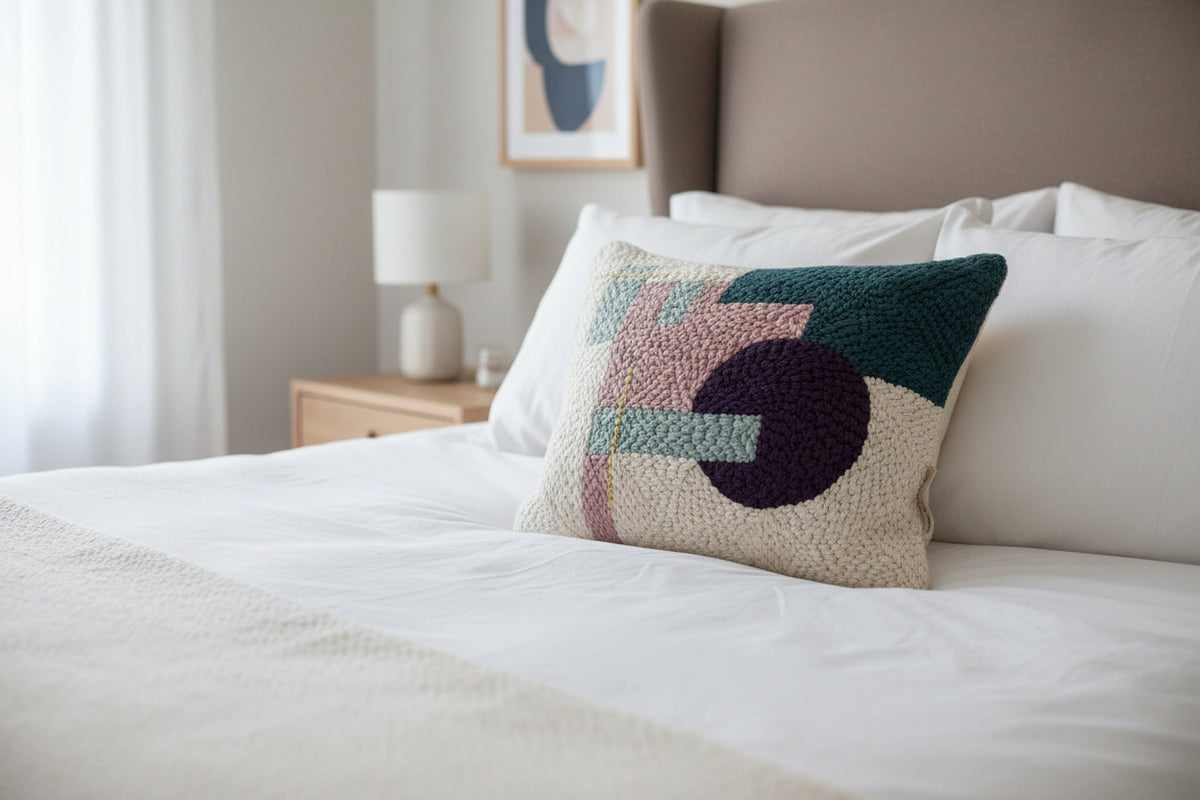 Punch Needle Cushion Cover - Geometric Pattern 2