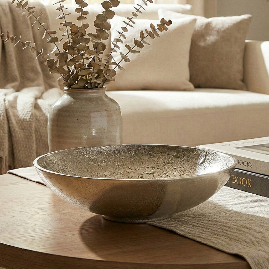 Large Nickel Finish Bowl | Hampstead