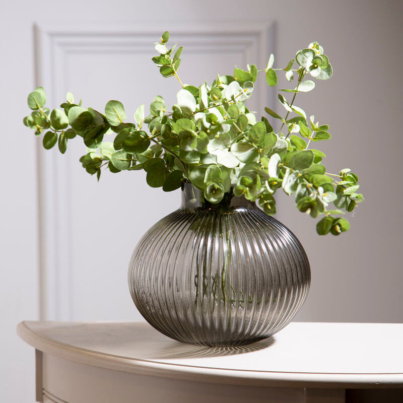 Large Smoked Grey Glass Vase | Nullah