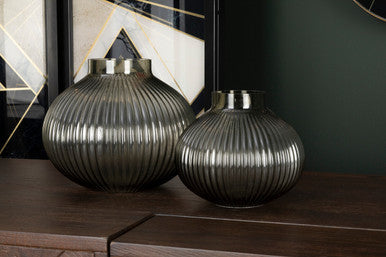 Large Smoked Grey Glass Vase | Nullah