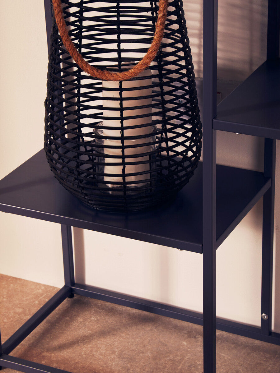 Large Black Rattan Lantern | Lentigo