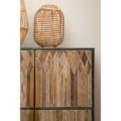 Tall Natural Rattan Lantern | Mataram