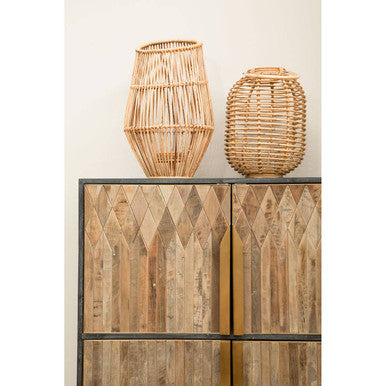 Tall Natural Rattan Lantern | Mataram