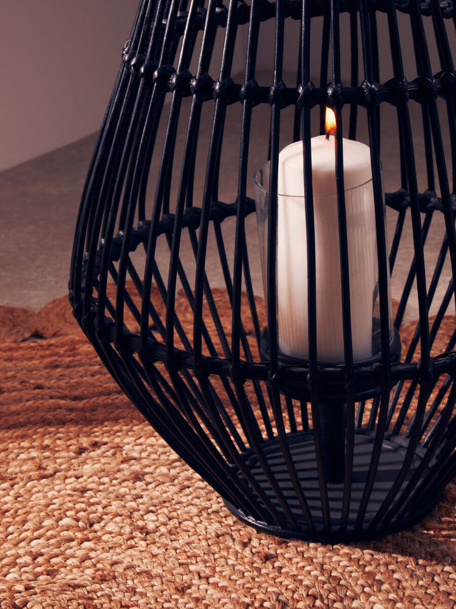 Black Lantern with Hoop Handle | Mataram