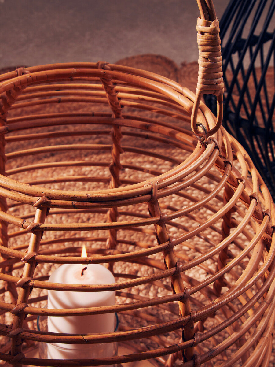 Natural Rattan Round Lantern | Mataram