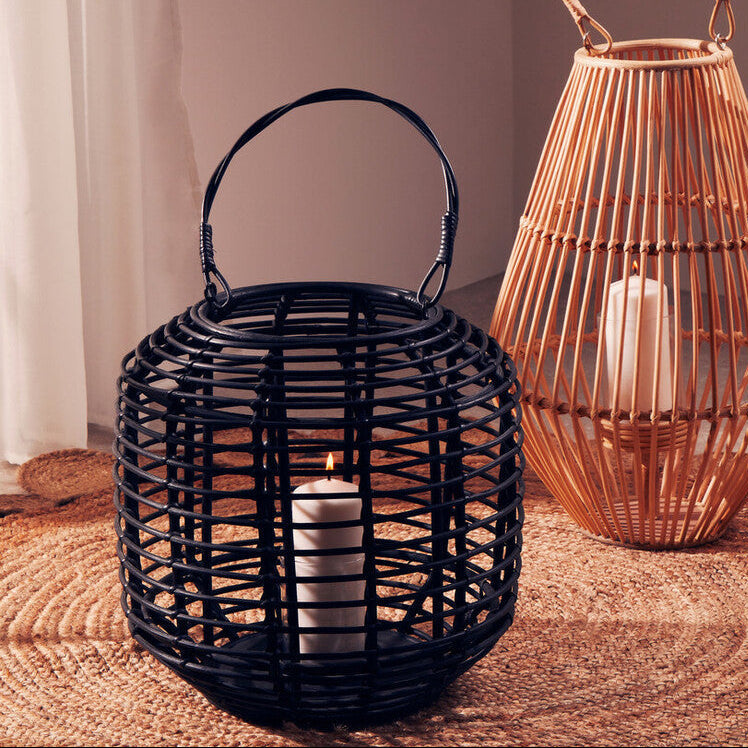 Black Rattan Lantern | Mataram