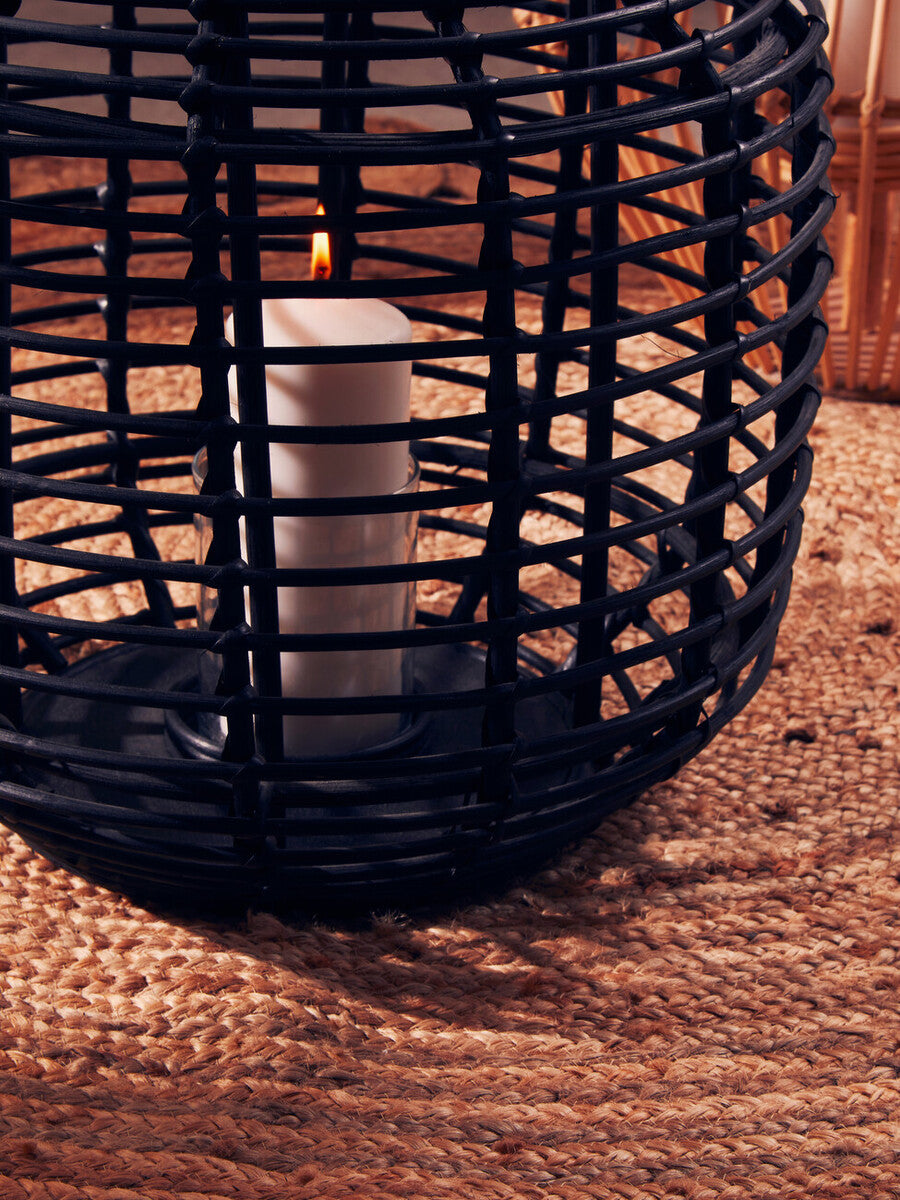 Black Rattan Lantern | Mataram