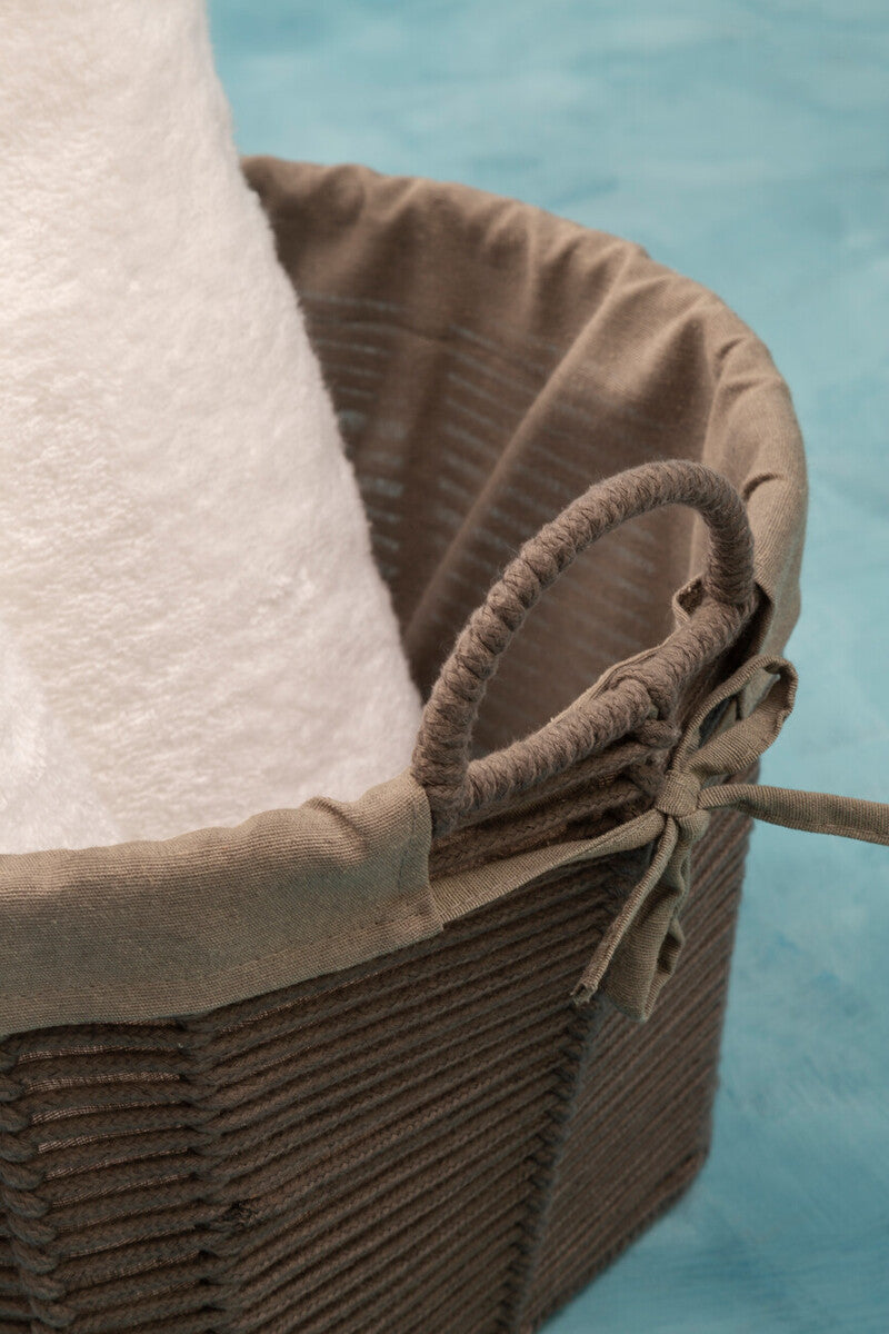 Set of Three Grey Round Storage Baskets | Lida