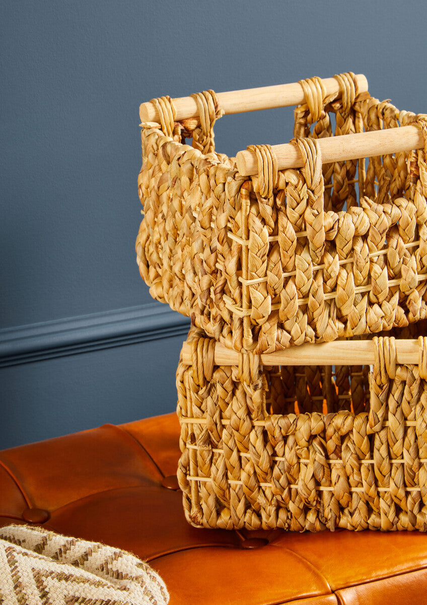Set of 5 Water Hyacinth Storage Baskets | Lidi
