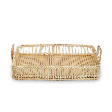 Rattan and Bamboo Natural Rectangular Tray | Ezell