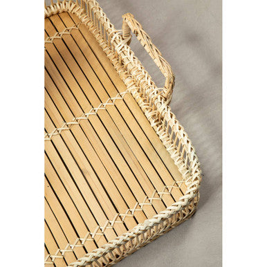 Rattan and Bamboo Natural Rectangular Tray | Ezell