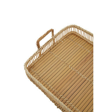 Rattan and Bamboo Natural Rectangular Tray | Ezell