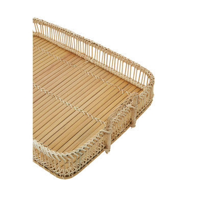 Rattan and Bamboo Natural Rectangular Tray | Ezell