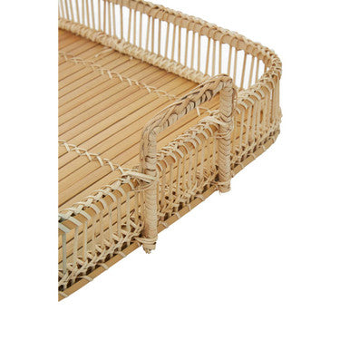 Rattan and Bamboo Natural Rectangular Tray | Ezell