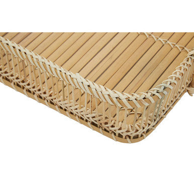 Rattan and Bamboo Natural Rectangular Tray | Ezell