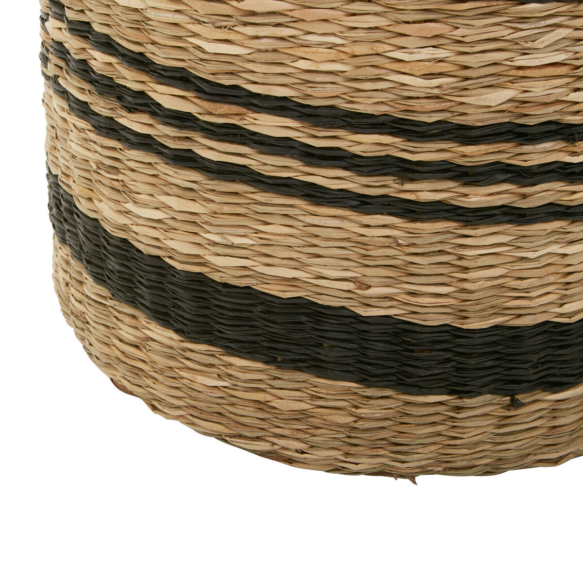 Arles Black and Natural Seagrass Set of 2 Storage Baskets