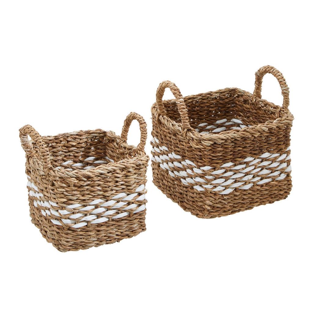 Set of Two Square Seagrass Baskets | Lidi