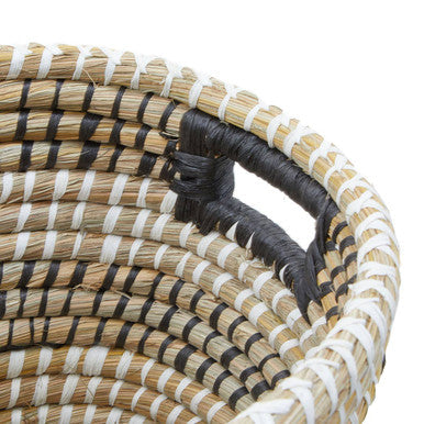 Set of Three Oval Straw Baskets | Lidi