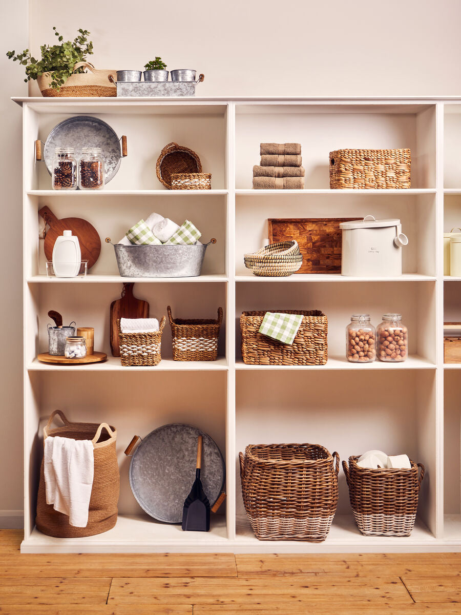 Set Of 3 Baskets With Black And White Detail | Lidi