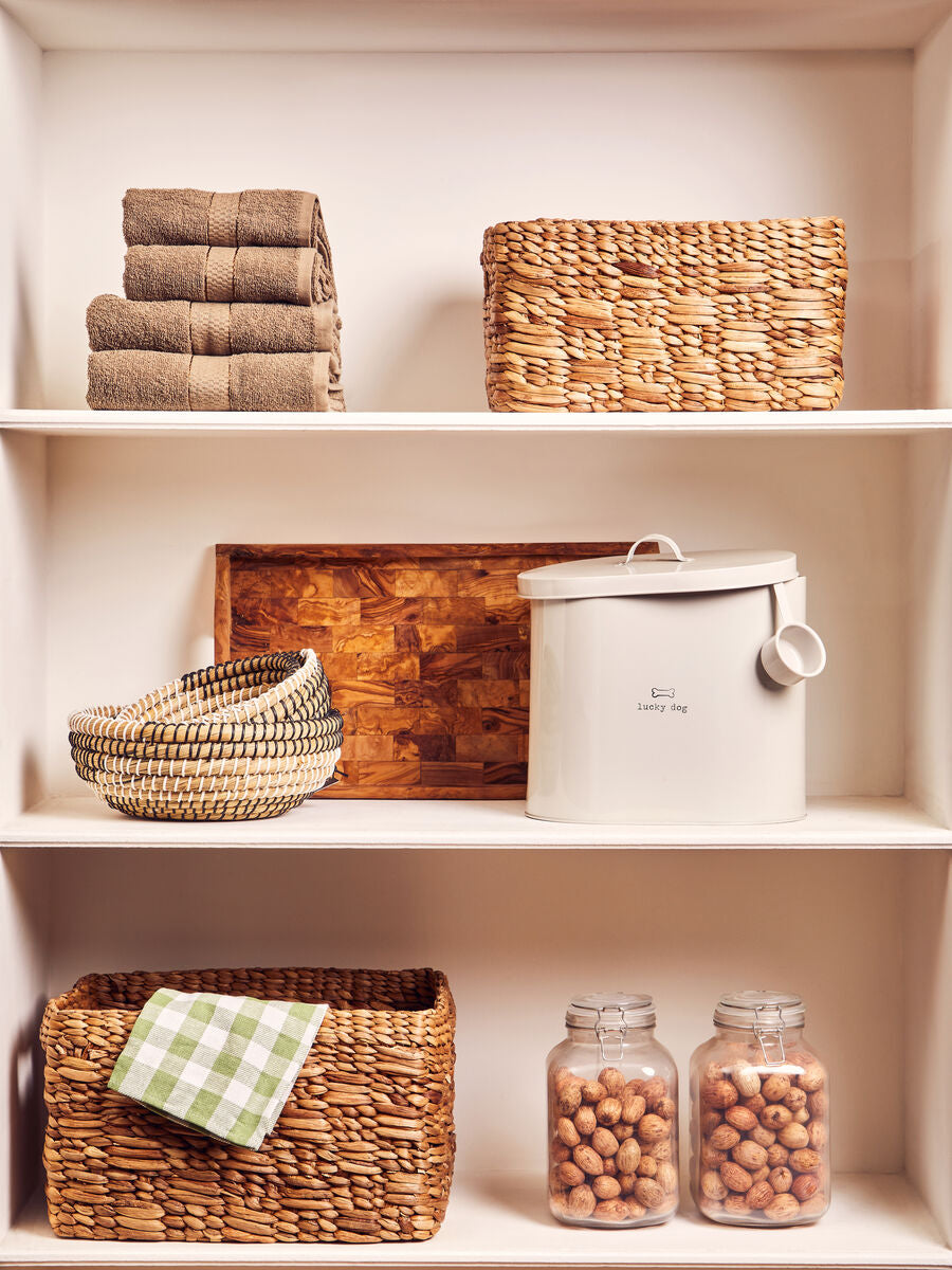 Set Of 3 Baskets With Black And White Detail | Lidi