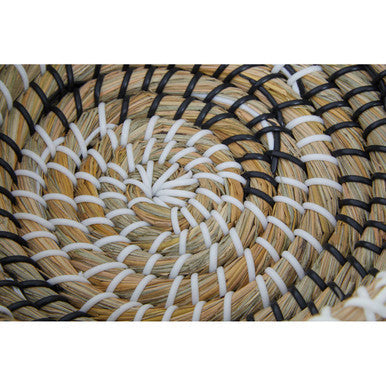 Set Of 3 Baskets With Black And White Detail | Lidi
