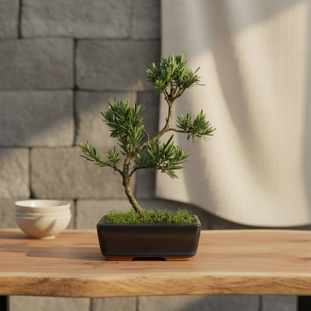Buddhist Pine (Podocarpus Micro) Bonsai Tree | Shaped | In 20cm Pot