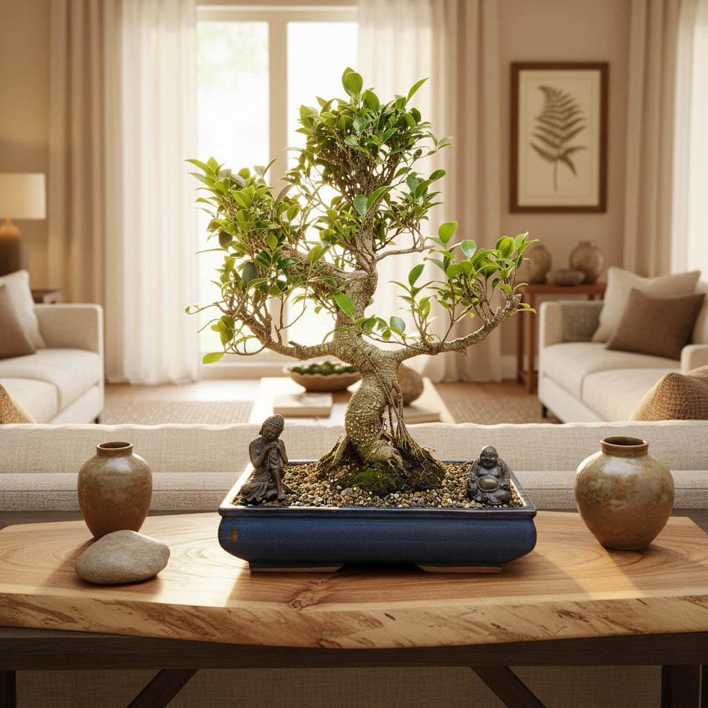 Ficus Microcarpa (Banyan Fig) Large Indoor Bonsai Tree | Shaped | In 40cm Pot