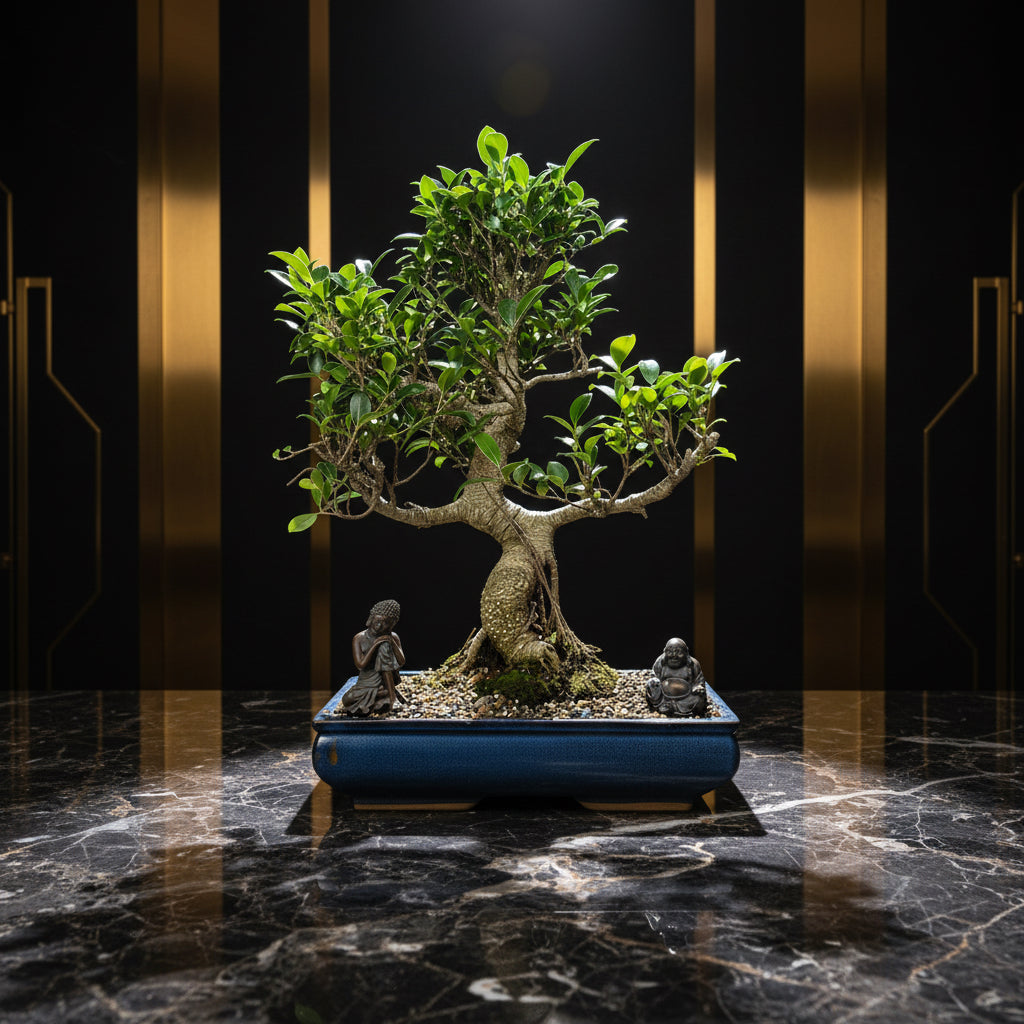 Ficus Microcarpa (Banyan Fig) Large Indoor Bonsai Tree | Shaped | In 40cm Pot