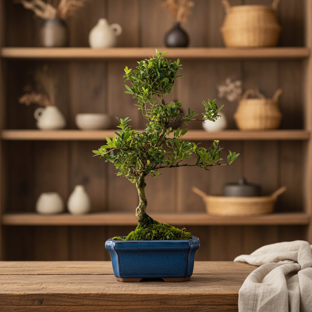 Japanese Holly (Ilex Crenata) Bonsai Tree | Shaped | In 15cm Pot