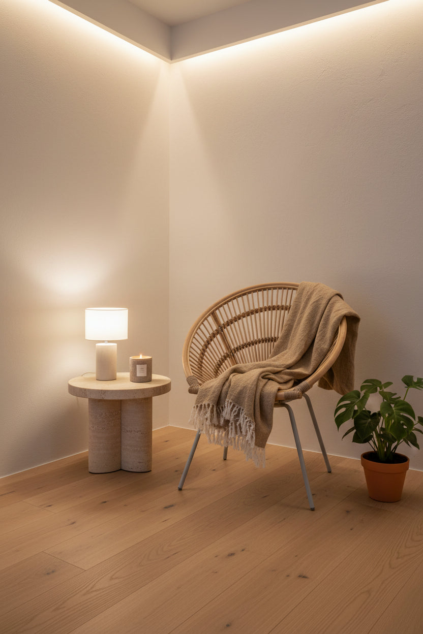Lagom White Wash Rattan Chair