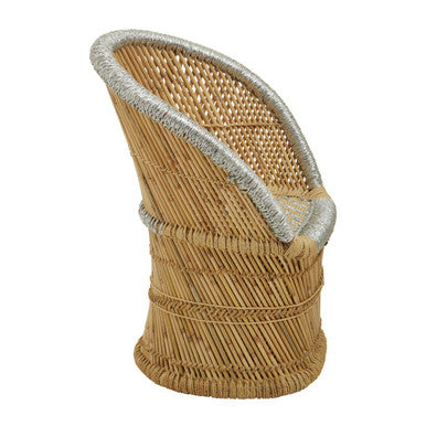 Rowan Natural and Grey Bamboo Chair and Stool Set
