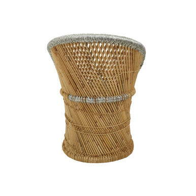 Rowan Natural and Grey Bamboo Chair and Stool Set