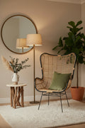 Java Natural Rattan Wingback Chair