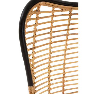 Java Natural Rattan Wingback Chair