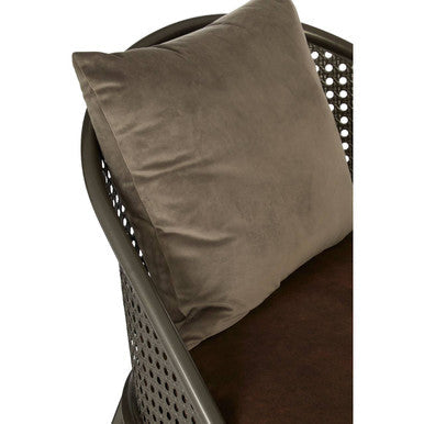 New Foundry Brown Leather Effect Chair with Metal Frame
