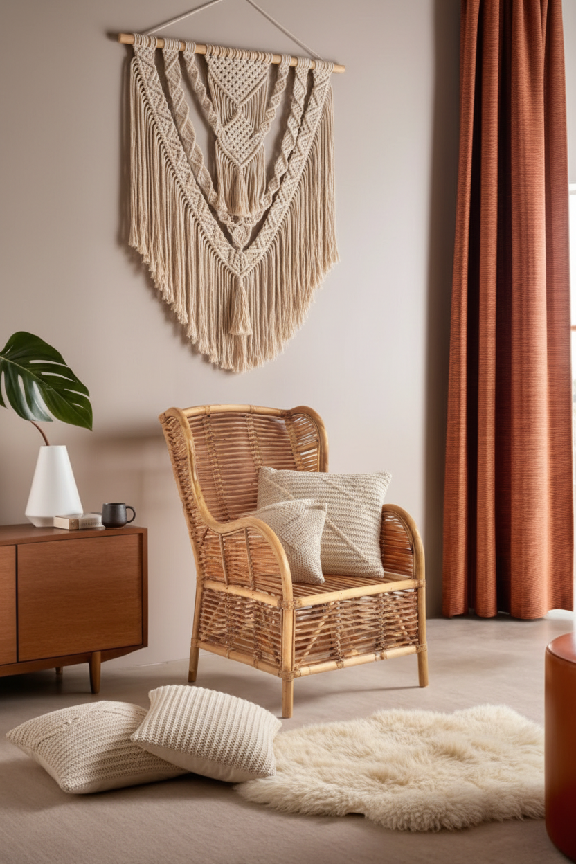 Manado Grey Kubu Rattan Arm Chair