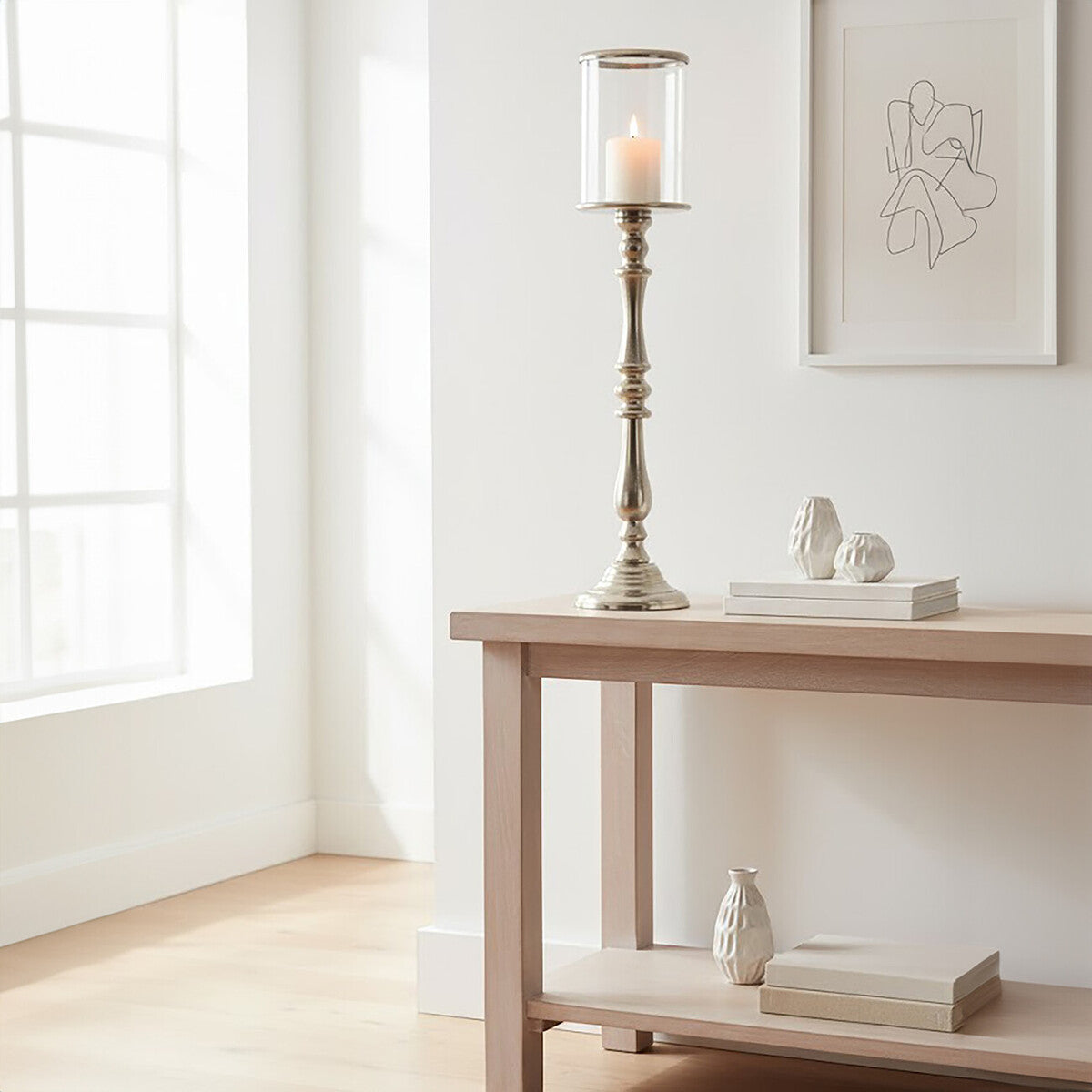 Small Nickel Candle Holder | Kensington Townhouse