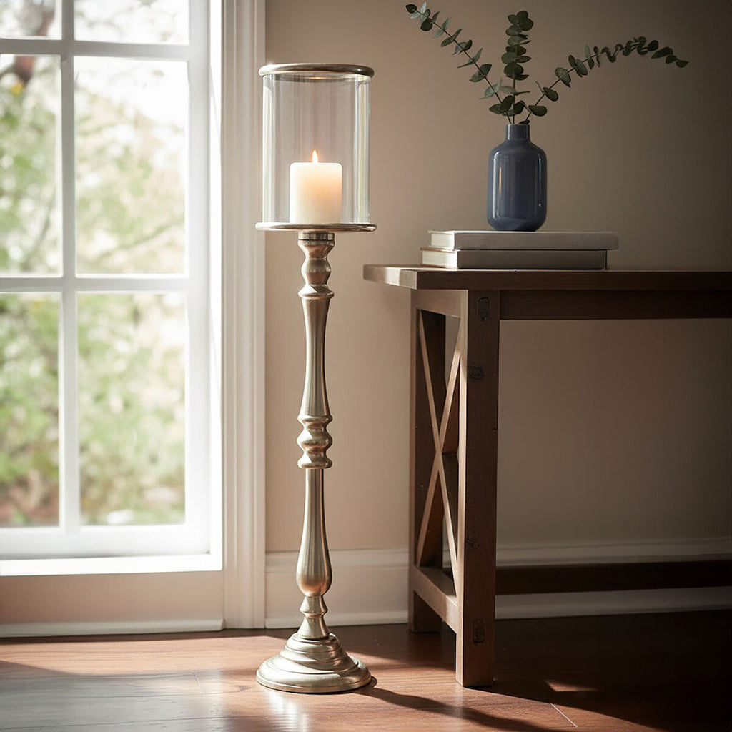 Large Nickel Candle Holder | Kensington Townhouse