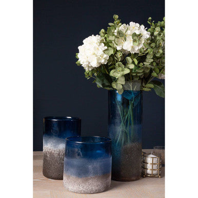 Small Blue Sand Effect Vase | Chiara